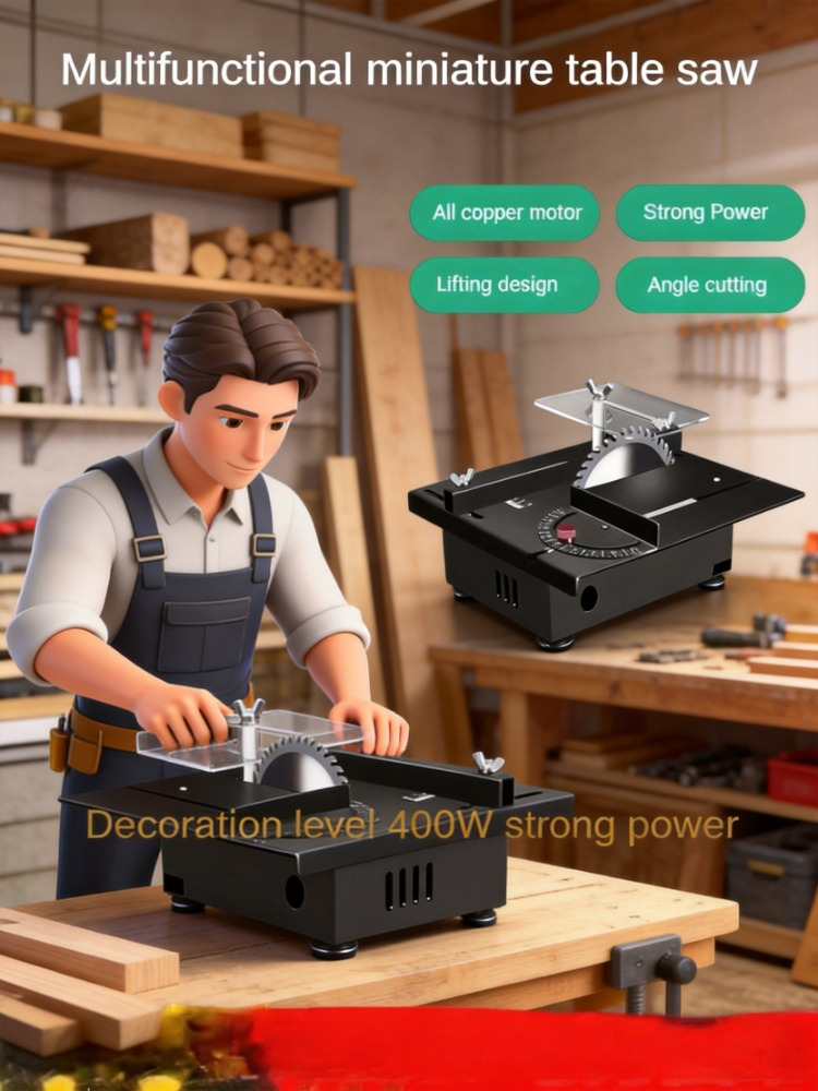 400W mini masaüstü mini masa t - Mini Table Saw For Woodworking incelemesi ve fiyatı