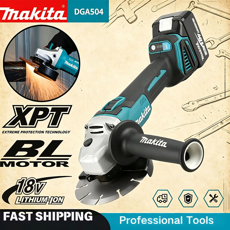 Makita DGA504 18V 6.0Ah 125mm  - Brushless Angle Grinder Battery Powered incelemesi ve fiyatı