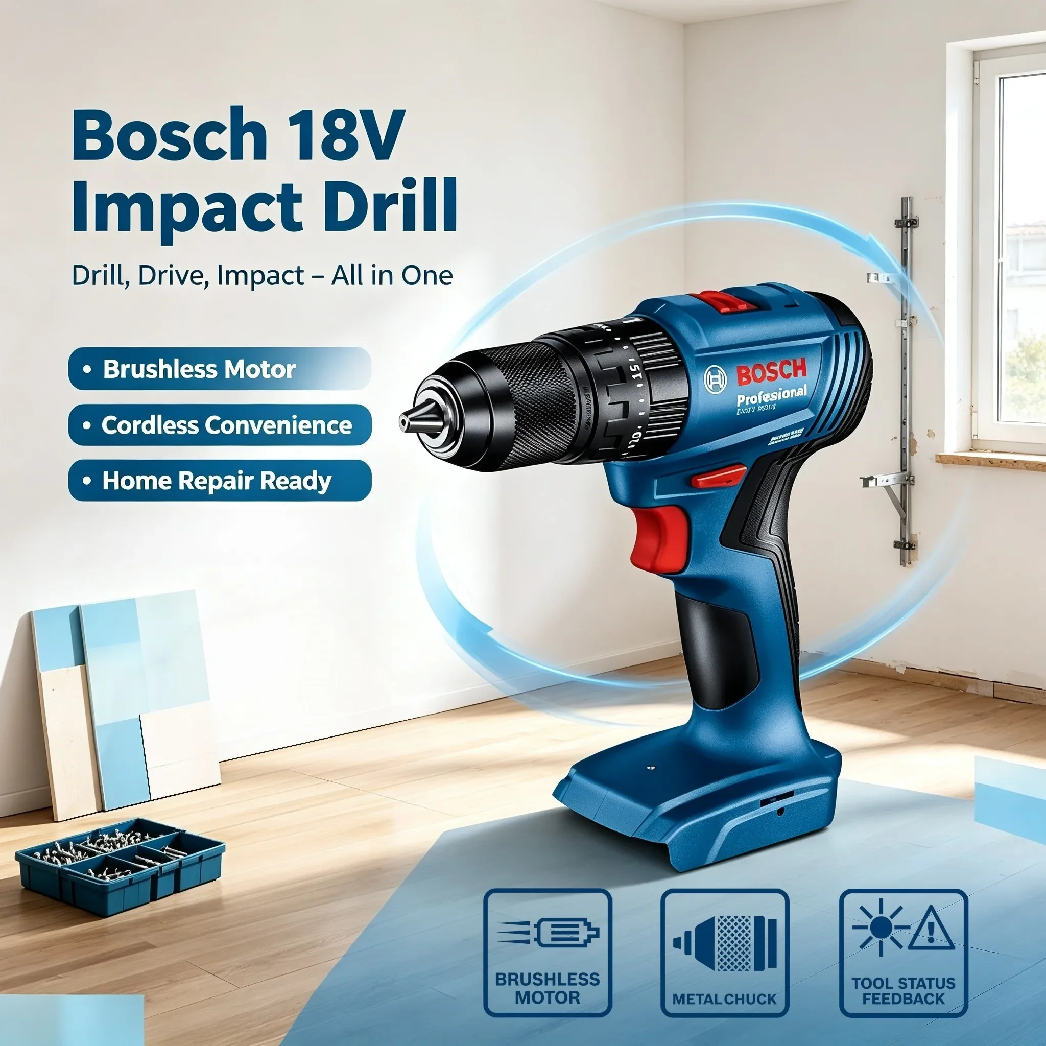Bosch GSB 185-LI 18V Fırçasız, - Brushless Cordless Electric Drill 18V incelemesi ve fiyatı