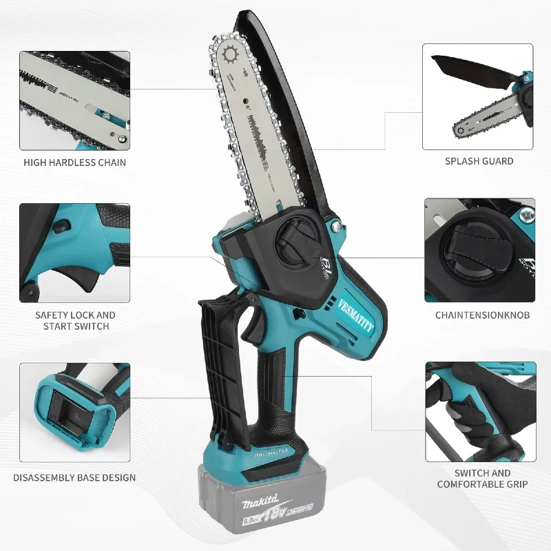 VESMATITY 6 İnç Kablosuz Elekt - Mini Electric Chainsaw 6 Inch incelemesi ve fiyatı