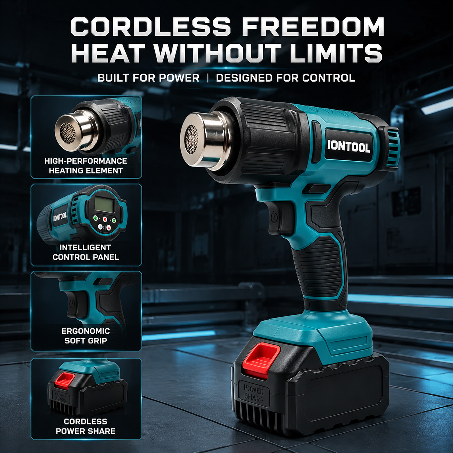 İONTOOL 550 ℃   250/500LPM Kab - Cordless Heat Gun For Shrink Tubing incelemesi ve fiyatı
