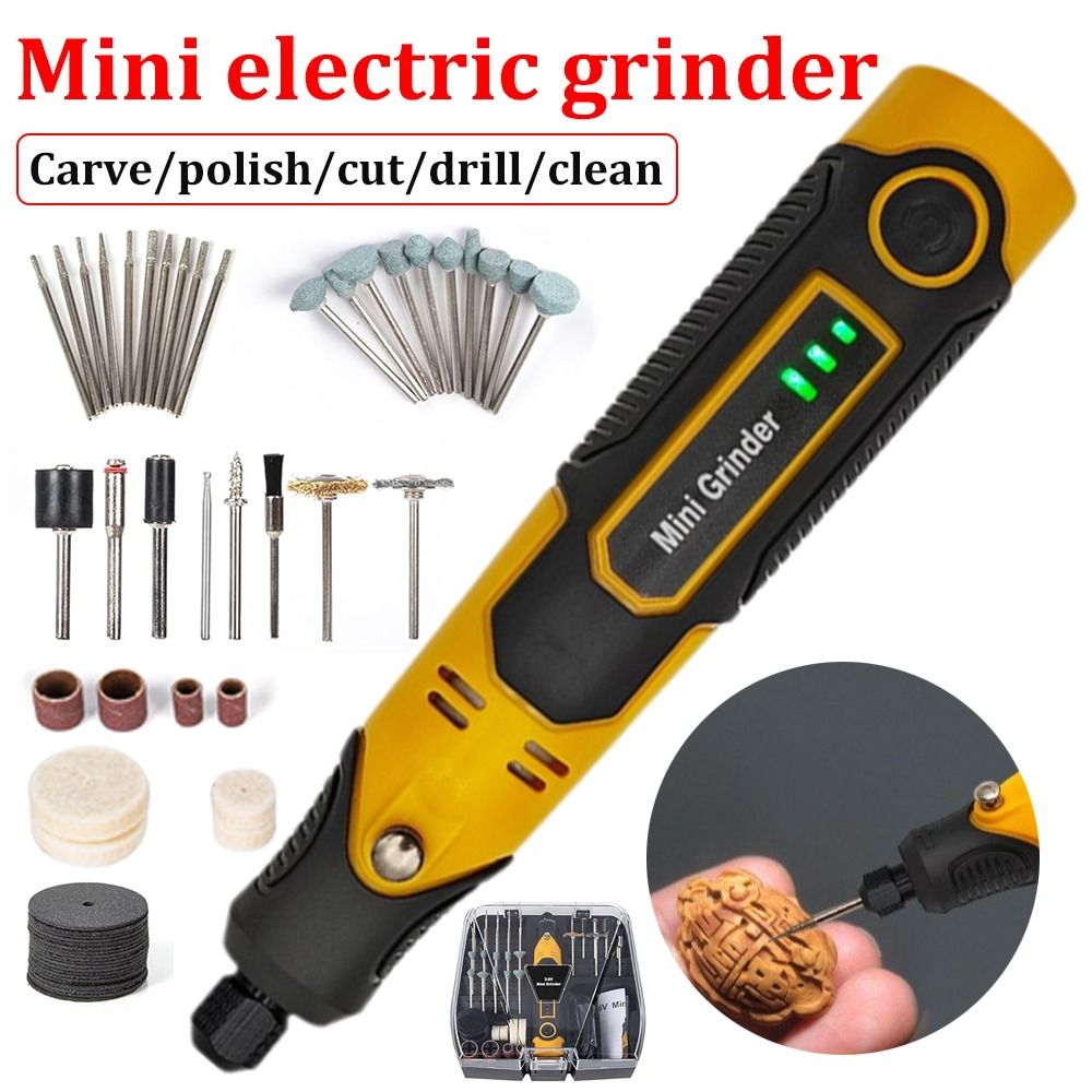 Akülü Mini Taşlama Makinesi 3  - Cordless Rotary Tool Kit Accessories incelemesi ve fiyatı