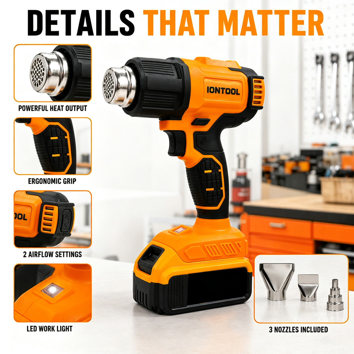 IONTOOL Kablosuz Isı Tabancası - Cordless Heat Gun For Shrink Tubing incelemesi ve fiyatı